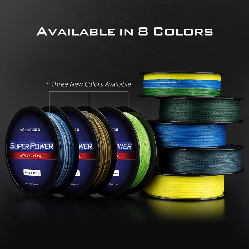KastKing Superpower Braided Fishing Line, Gray, 65LB, 150 Yds
