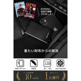 zepirion Quick Wallet 2 Credit Card Case, Optimized for Cashless, Anti-Skimming, Magnetic Protection, Sliding, Slim, Aluminum, Men's, Women's,, Silver