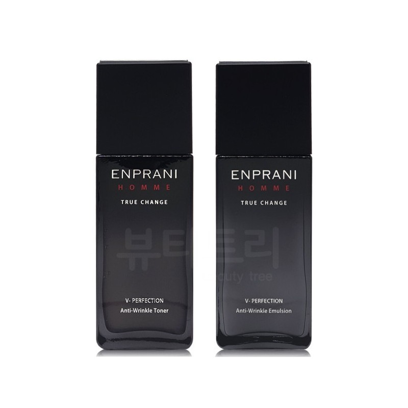 Enprani Homme V-Perfection Anti-Wrinkle Toner + Emulsion Set / 엔프라니