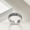 POPLYKE Fidget Rings for Anxiety for Women Sterling Silver Filigree
