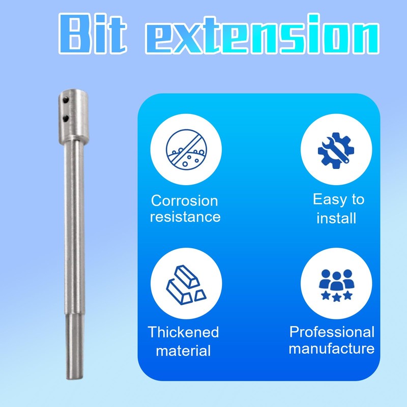 Drill Extension, Extra Long Extension 169 mm for Forstner Drill