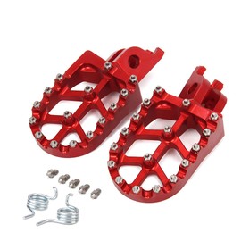 BIUGERCN Motorrad Bremshebel Kupplungshebel Set und Fußrasten Pedale Aluminium für CR125 CR250 CRF 250 CRF 450 Rot