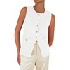 PRETTYGARDEN Women's 2025 Summer Sweater Vest Sleeveless Knit Cardigan Button