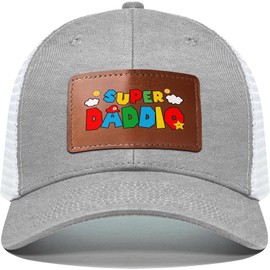 Kapyiupo Dad Trucker Hat - Men Gift for Dad from Daughter Son Kid, Christmas, Birthday, Fathers Day - Super Daddio Baseball Cap