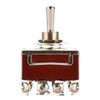 Heschen Metal Toggle Switch, 4PDT, maintained, ON/ON 2 position, 15A