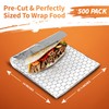 Insulation Sandwich Wrapping Paper Aluminum Foil Sheets - [500 Pack]