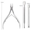 TRIXES Professional Cuticle Nippers Scissors Cutters Removers, Stainless Steel 3