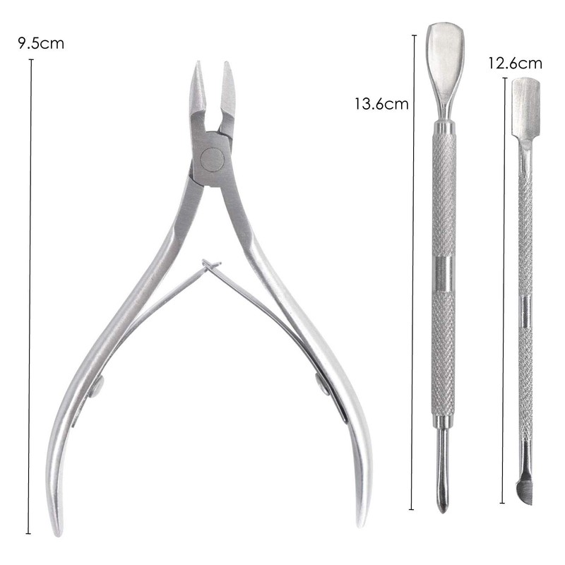 TRIXES Professional Cuticle Nippers Scissors Cutters Removers, Stainless Steel 3