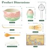 Mint Pink 8Pcs Matcha Whisk & Bowl Starter Kit Microwave