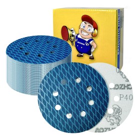 AOZHONG 5 Inch P400 Sanding Discs - Diamond Shape, 8 Holes Hook and Loop Sanding Disc 60 Pcs, Anti-Clogging for Wood, Metal, Plastic, Drywall, Random Orbital Sanders