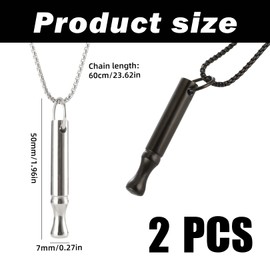 2 Stück Rauchentwöhnung Hilfsmittel,V2 Halskette Rauchfrei Original,Atemkette Raucherentwöhnung Kette mit Pfeif,Angst Atemhalskette Widerstand,Gegen Rauchen Aufhören Anti Rauch Necklace,für Widerstand