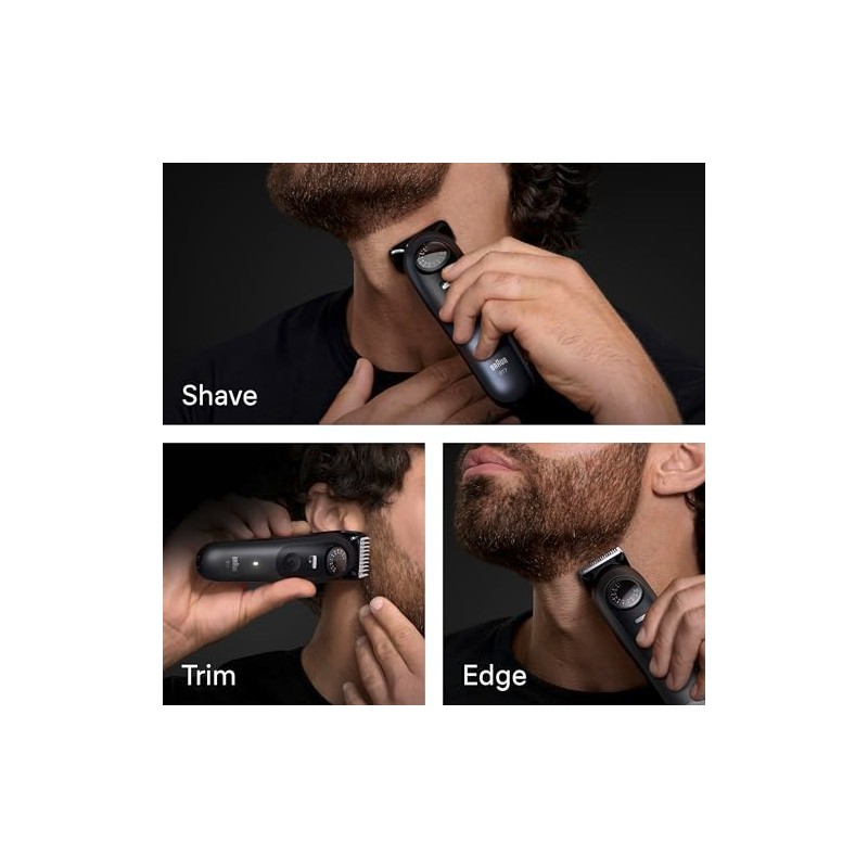 Braun Beard Trimmer Series 7, +7 Barbering Tools, Mens Beard