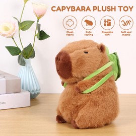 Capybara Plush Toy, 23cm/33cm/45cm Cute Capybara Plush, Capybara Stuffed Animals, Kawaii Rodents, Capybara Plushie Toys, Cute Capybara Stuffed Animals, The Best Birthday Present for Kid (S 23CM)