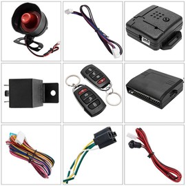 MACHSWON Remote Car Anti-theft Alarm Black Vehicle Theft Protection System Keyless