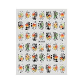 Geometric Figure Lines Flower Leaf Daisy Nail Decal Sticker Xh721Sa Nail Wraps Stickers Manicure Supplies for Women Nails Full Long Lasting Easy Apply and Remove