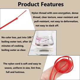 Nylon String for Bracelets, 6 Rolls 270 Yards 0.8 mm Beading Cord for Kumihimo, Blinds String, Braided Bracelets, Chinese Knot, Wind Chime, Jewelry Making