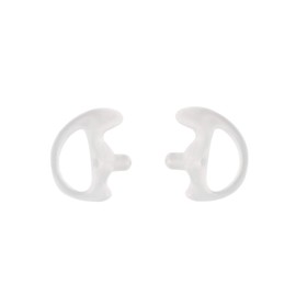 Yolipar Orejera de silicona suave de repuesto para Walkie Talkie Kit de audio de tubo acústico de aire (blanco, pequeño (1 par))