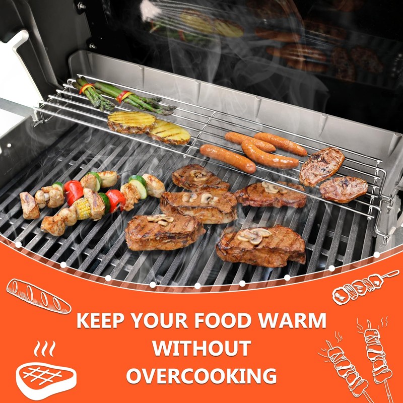 QuliMetal Stainless Steel Warming Rack for Weber Spirit 200 &