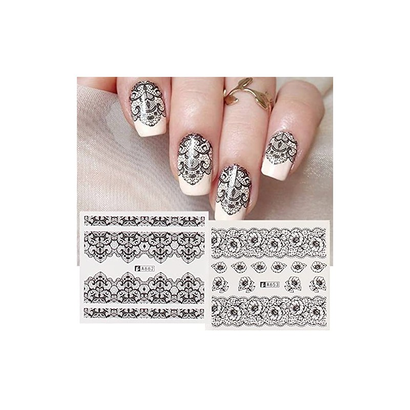 40pcs/set Lace Flower Flower Nail Seal Water Nail Seal Gel