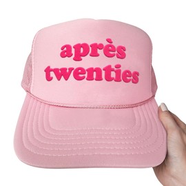 NACRE APPAREL Apres Twenties Puff Print Trucker Hat Puff Vinyl Printed Trucker Hat Foam Trucker Hat #056, Design 01