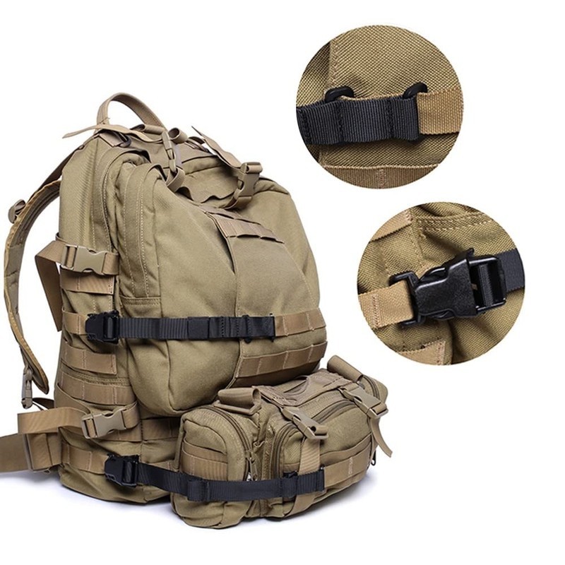 MiOYOOW 4PCS Tactical Rush Tier System, Portable Molle Backpack Straps