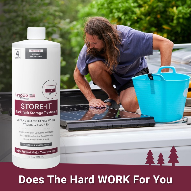 Unique Store-It RV Tank Cleaner Liquid, Cleans RV Black Tanks