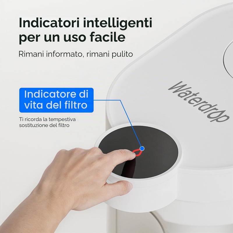 Waterdrop 𝐖𝐃-𝐄𝐖𝐅𝐒 Filtri di Ricambioper Caraffa Filtrante per Acqua Istantanea
