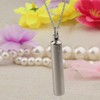 Dolity Capsule Pendant Necklace Silver Stainless Steel Cremation Urn Jewelry