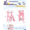 VBABY Foldable Toddler Tower, Adjustable Height Toddler Step Stool, Plastic