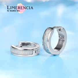 Limerencia G23 Pure Titanium Hypoallergenic Chunky Wide Hoop Earrings，Thick Lightweight Huggies Pave 5A grade CZ Sparkly for Sensitive Ears