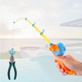 Timisea 6 Pcs Fishing Rod Pool Toy, Magnetic Fishing Game for Toddler Kids, Baby Bath Toy, Educational Learning Toys, Bathtime Toys for Boys, Plastic Floating Fish Fishing Pool Toy for Kids