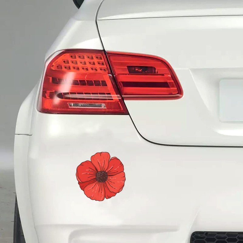 Pack of 18 Remembrance Day Stickers (65 mm) Waterproof Clear