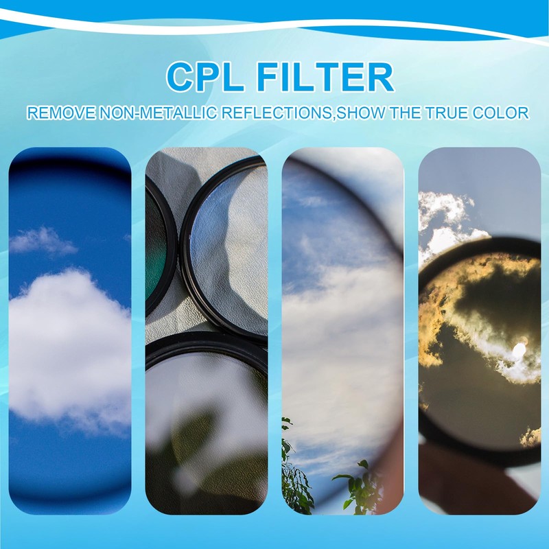 sourcing map 34mm Circular Polarizer Filter, Double Sided Multi-Layer Coatings