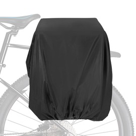 PATIKIL 100L Bicycle Rear Rack Rain Cover, Bike Trunk Rain Cover Waterproof Cycling Rain Cover for Mountain Cycling Hybrid Bike, L, Black