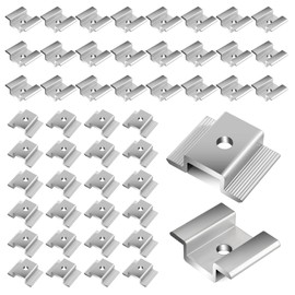 Solar Panel Mid Clamps 1.06 Inch Solar Panel Bracket Aluminium Mounting Accessories Aluminum Solar Mid Clamp for Solar Panel Mounting Solar Panel Mid Clamp (42 Pack)