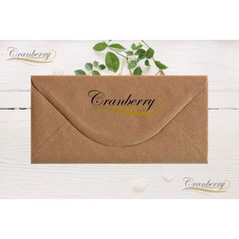 50 Pack DL Ribbed Envelopes. Recycled Envelope Suitable for Greetings Cards, Birthday, Christmas, Letters, Vouchers, Tickets, Office/Business, Invitations and Everyday use.