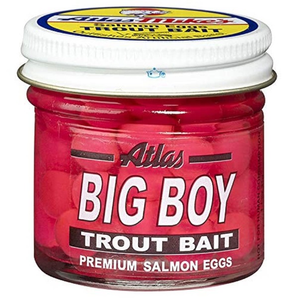 Atlas Mike's 205 Big Boy Salmon Eggs, Pink, 1.1 oz