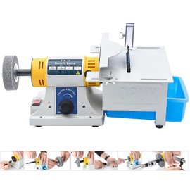 Lapidary Equipment Rock Polisher, 110V Mini Table Saw Jewelry Grinder Polishing Machine with Flexible Shaft for Jewelry, Wood, Amber, Metal, Jade 0-10000r/min