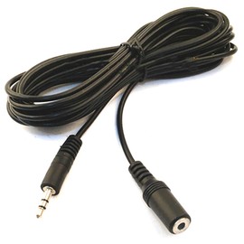 JacobsParts 3.5mm Stereo AUX Male to Female Extension Cable (5 Feet)