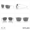 Oakley Sylas OO9448 944829 57MM Polished Clear/Prizm Black Rectangular Sunglasses