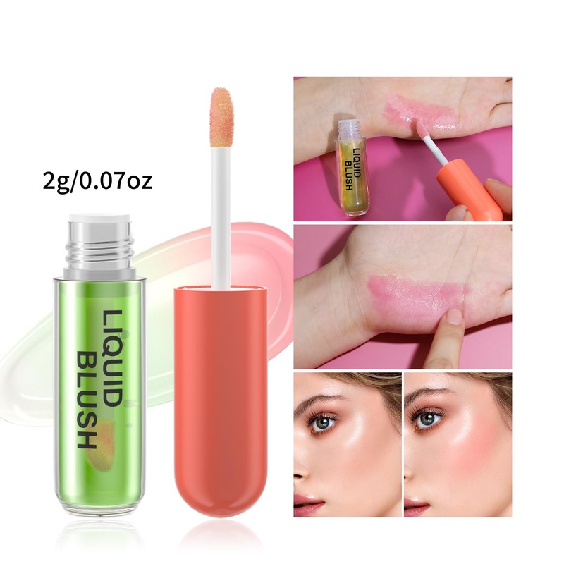 Liquid Cream Blush Stick - Soft Cream Liquid Blush, Long-Wearing