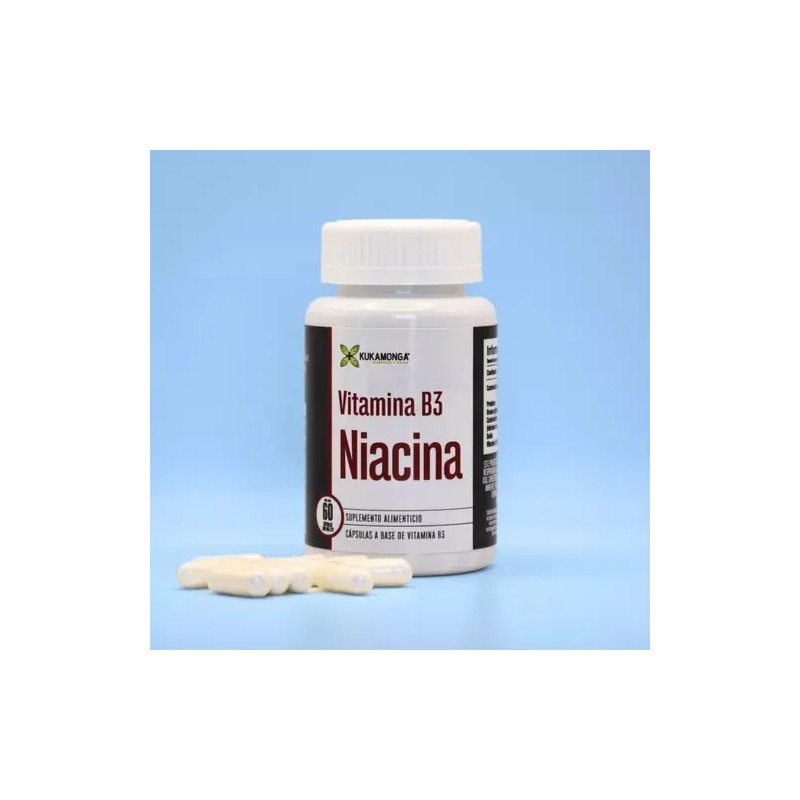 Niacina, Vitamina B3 - 60 Cápsulas Sin Sabor