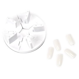 Soporte de exhibición para práctica de uñas postizas extraíbles con marco de entrenamiento para uñas de gel (blanco lechoso)