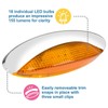 Lumitronics RV LED-Euro Style Porch Light, Amber Lens (Chrome)