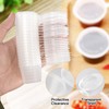 200 Pack 1 oz Clear Plastic Containers with Lids -