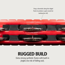 Meinl Percussion Headliner Hand Tambourine - 2-Row Tambourine - With Curved Handle - ABS Plastic / Nickel-Plated Steel, Red / Silver (TMT1R)