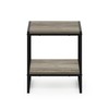 Furinno FM19122GYW Camnus Modern Living 2-Tier End Table, French Oak
