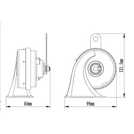 German Hella 051206 Midnight Black Twin Tone Horn Set