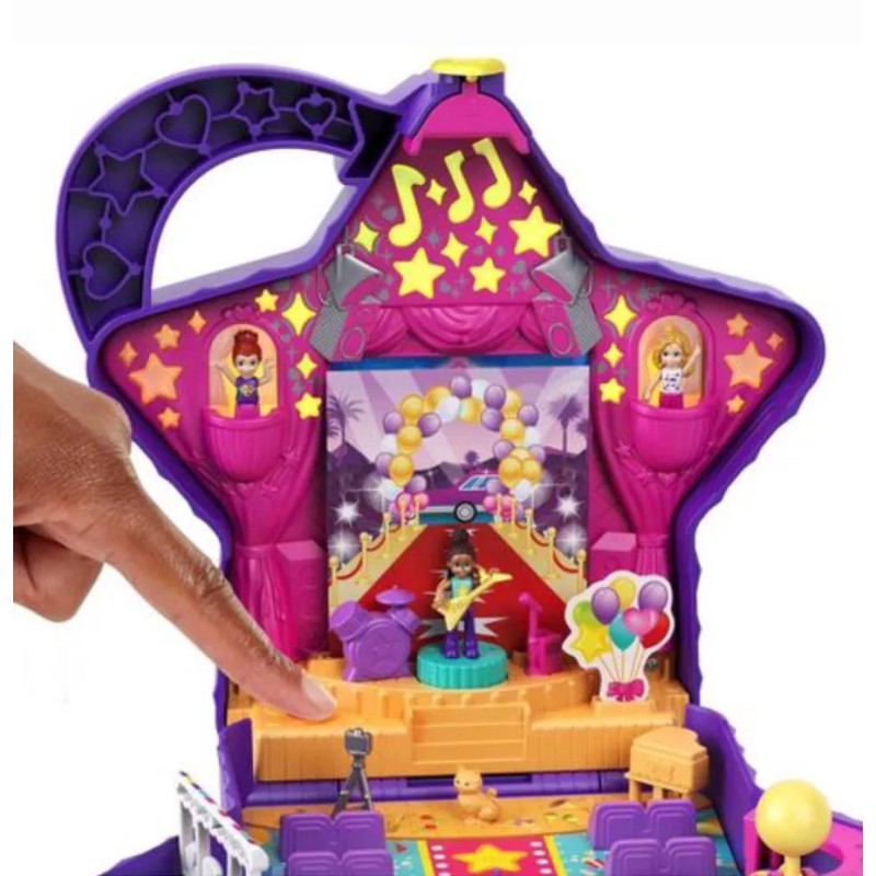 Mattel Polly Pocket Starring Shani Talent Show Compact Miniature Playset