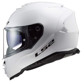LS2 Helmets Assault Full Face Motorcycle Helmet W/SunShield (Gloss White - X-Large)